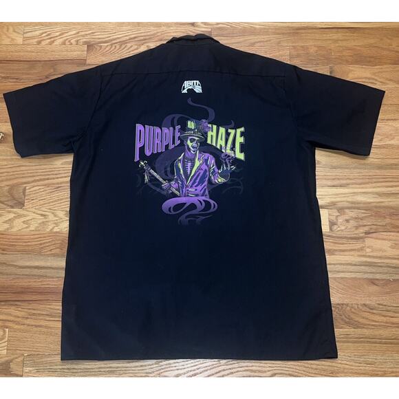 ABITA BREWING Mens XL Dickies Beer Delivery Work Shirt PURPLE HAZE VOODOO
